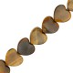 Naturstein Perlen Herz 10mm Tiger eye brown